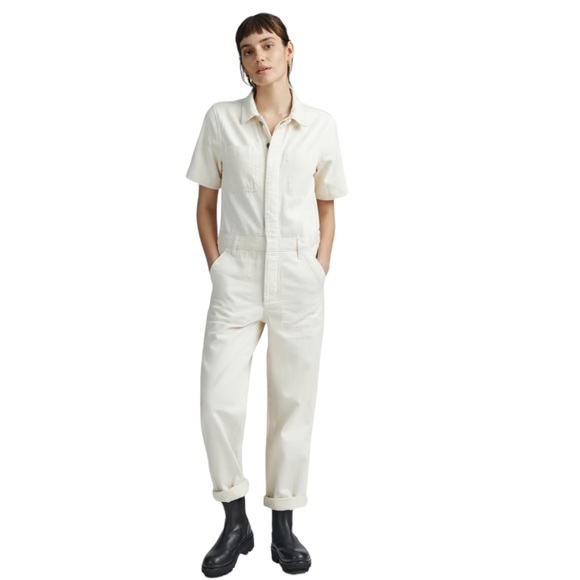 Everlane Pants - Everlane The Short Sleeve Denim Coverall in Seeded Ecru
